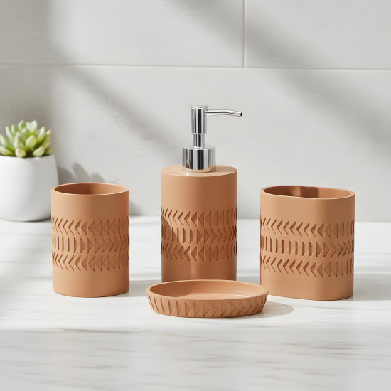 Ceramic Bathroom Set - 4 Pcs